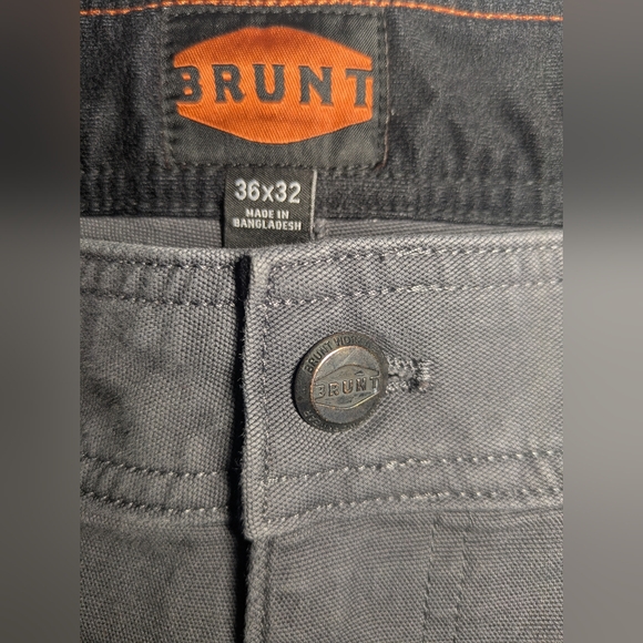 BRUNT Work Gray Men's Pants Size 36x32 - Picture 3 of 7